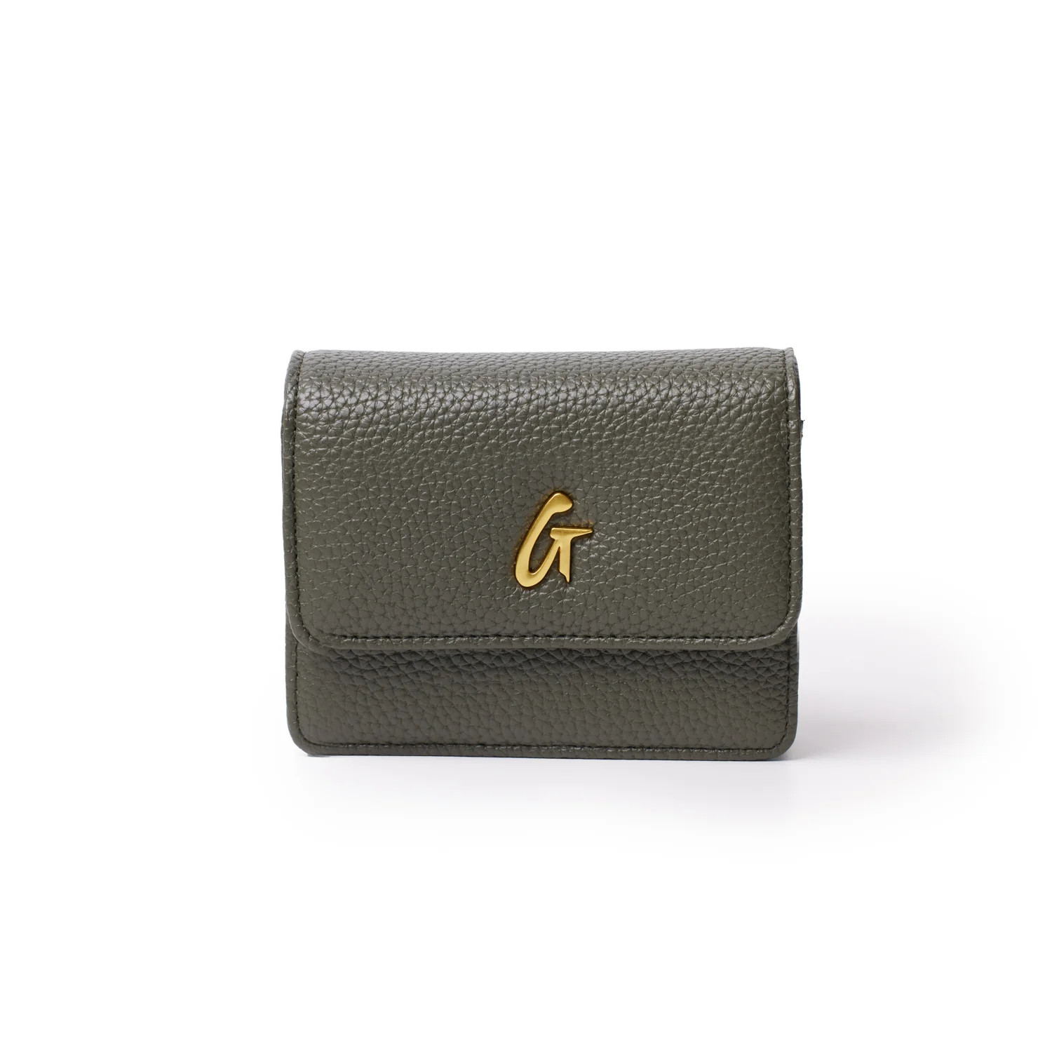 PEBBLE MINI WALLET ON CHAIN OLIVE GREEN | Glam-Aholic Lifestyle