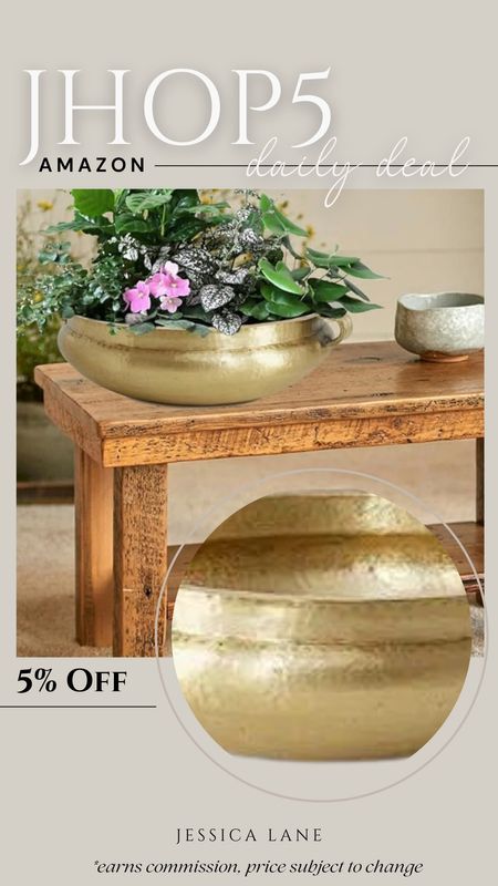 Amazon daily deal, save 5% on this gorgeous hammered gold bowl. Decorative bowl, gold bowl, decorative accents, indoor/outdoor planter, gold hammered bowl, home decor, Amazon home, Amazon decor

#LTKSaleAlert #LTKHome #LTKStyleTip