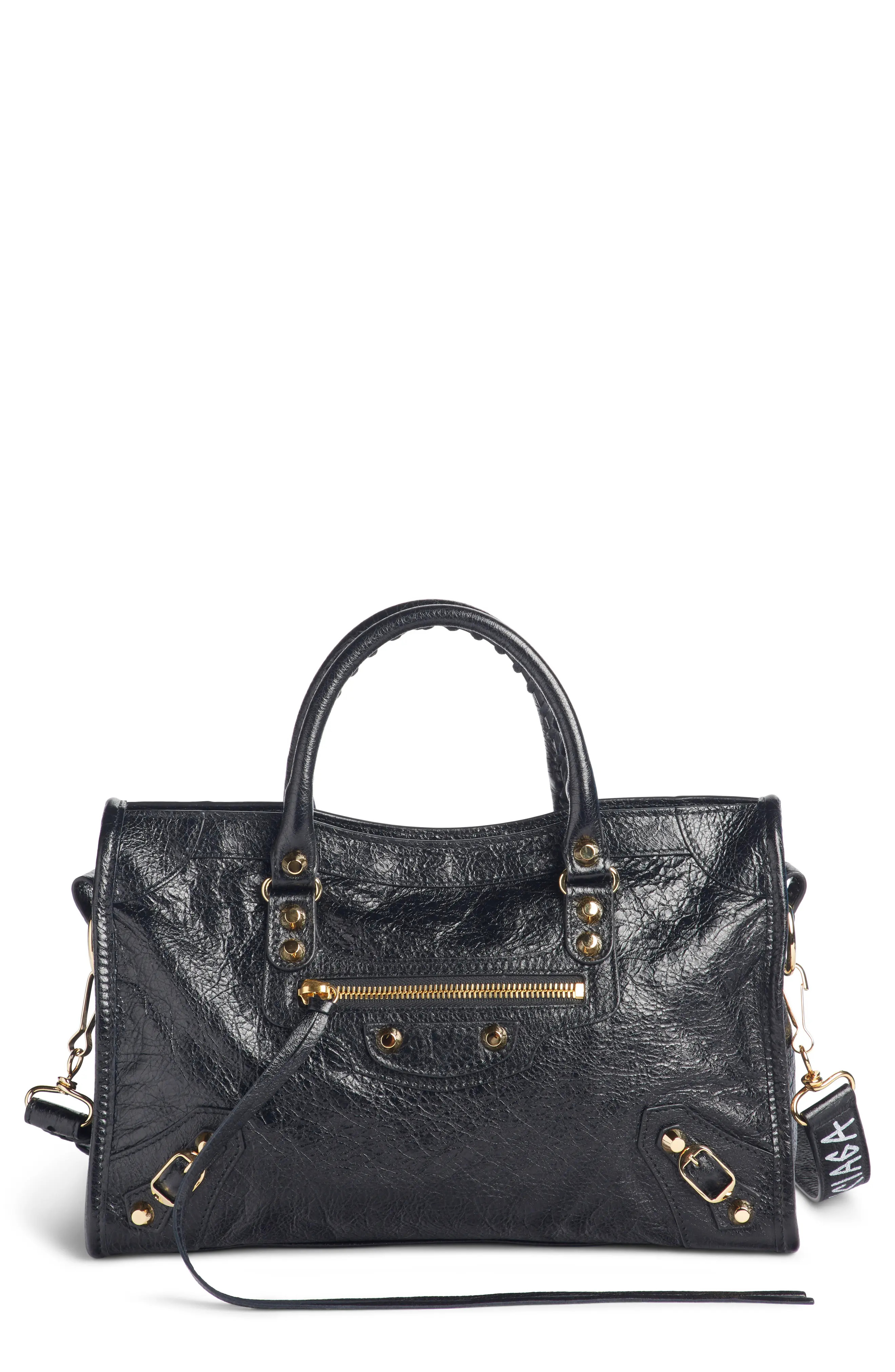 Balenciaga Arena Classic City Leather Tote with Graffiti Strap | Nordstrom
