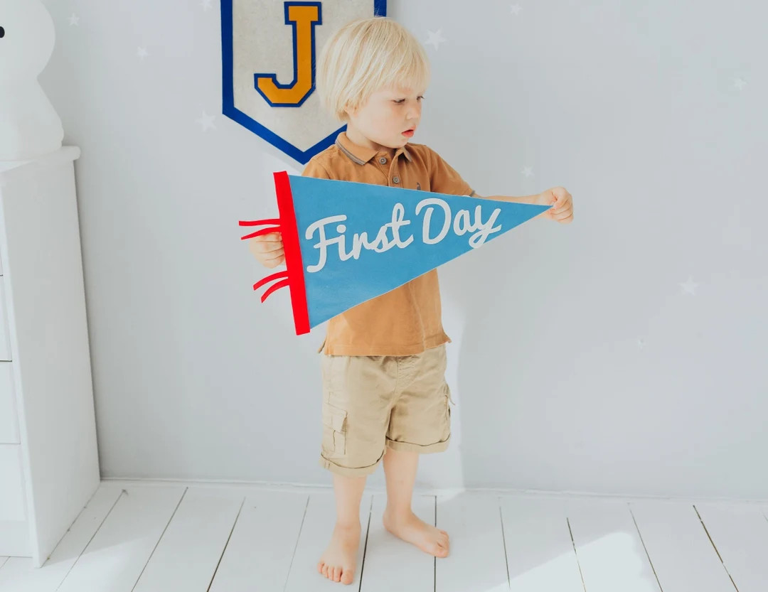 Retro Back to School Pennant Flag, First Day, Last Day, Personalized Back to School Sign First Da... | Etsy (US)
