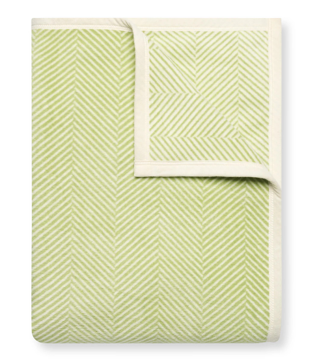 Harborview Herringbone Sea Green Blanket | ChappyWrap