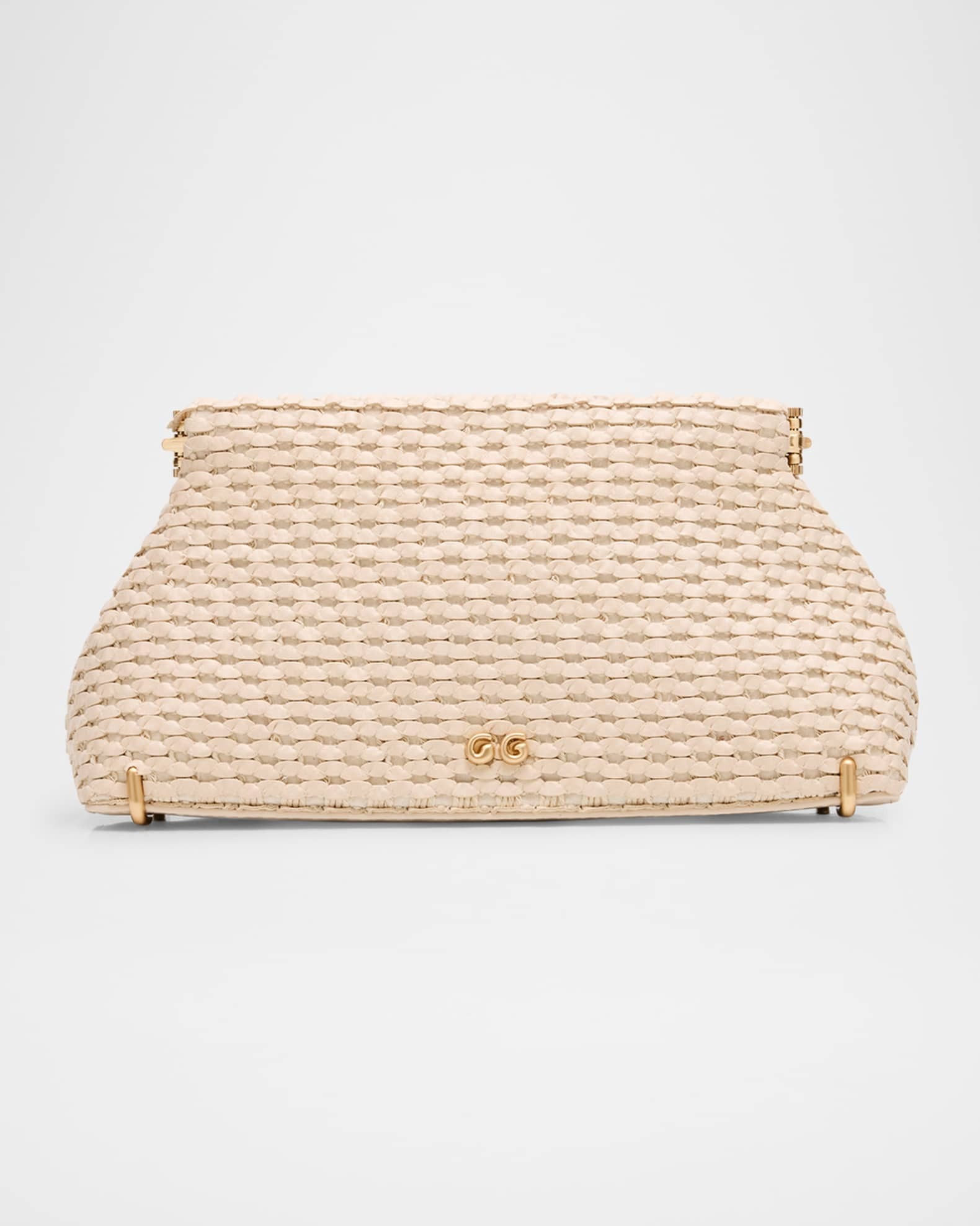 Lillia Mini Woven Clutch Bag | Neiman Marcus