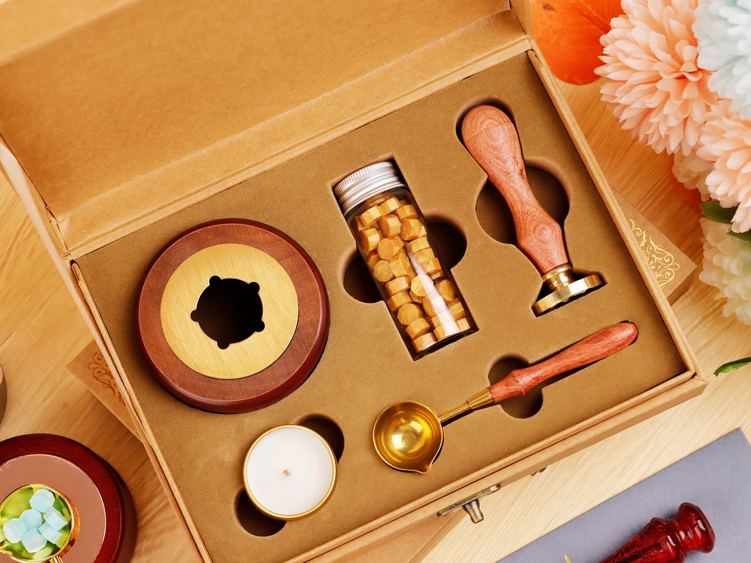 Custom Wax Seal Stamp Kit for Wedding Invitation , Custom Wax Stamp Kit for Gift , Wax Seal Kit ,... | Etsy (US)