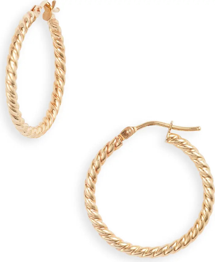 Bony Levy 14K Gold Texture Swirl Hoop Earrings | Nordstrom | Nordstrom