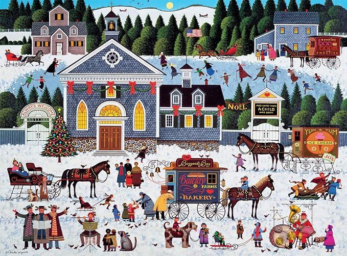 Buffalo Games - Charles Wysocki - Churchyard Christmas - 1000 Piece Jigsaw Puzzle | Amazon (US)