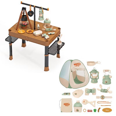 Contixo Kids Camping Play Set – Pretend Outdoor Adventure Toys with Tent, Campfire, Lantern, Utensils & More – Perfect Gift for Boys & Girls Ages 3+ | Target