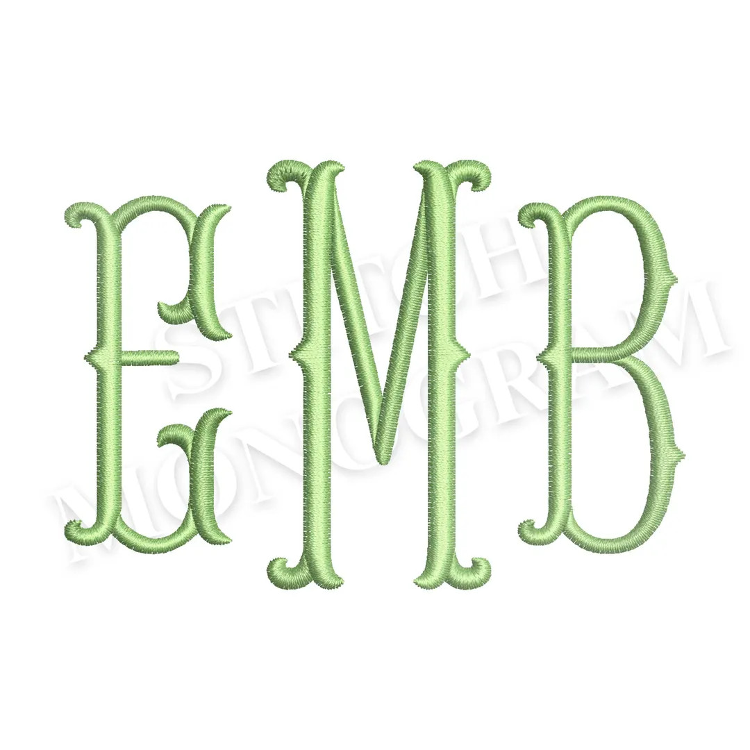 Fishtail Embroidery Monogram Family Designs in 11 Sizes, Instant Download BX Font | PES + 8 Other... | Etsy (US)