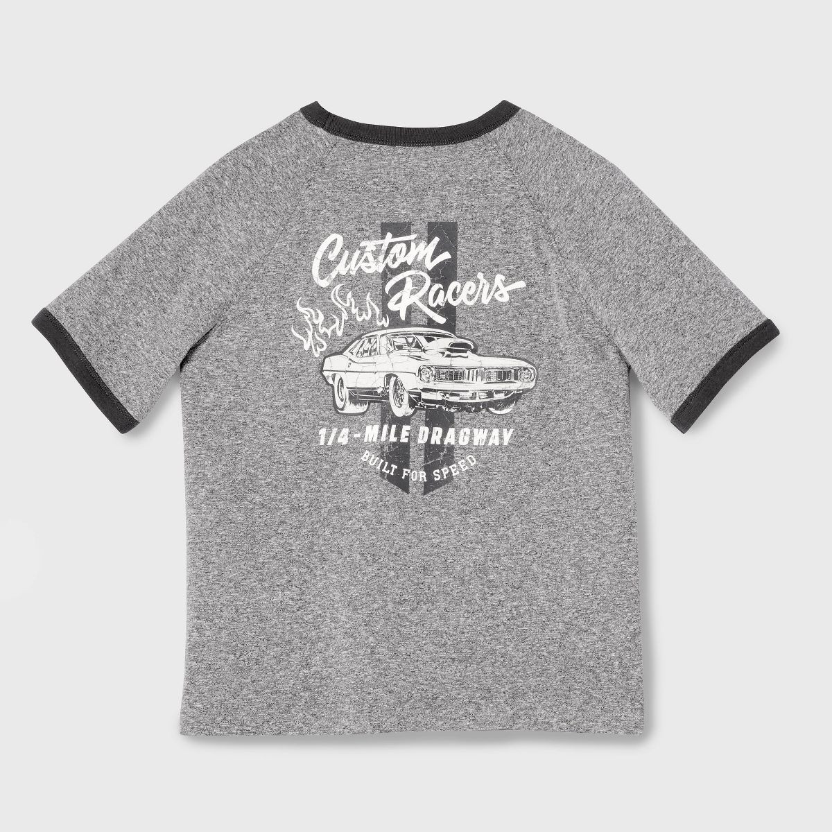 Boys' Short Sleeve 100% Cotton Relaxed Fit 'Custom Racers' Car Ringer Graphic T-Shirt - Cat & Jac... | Target