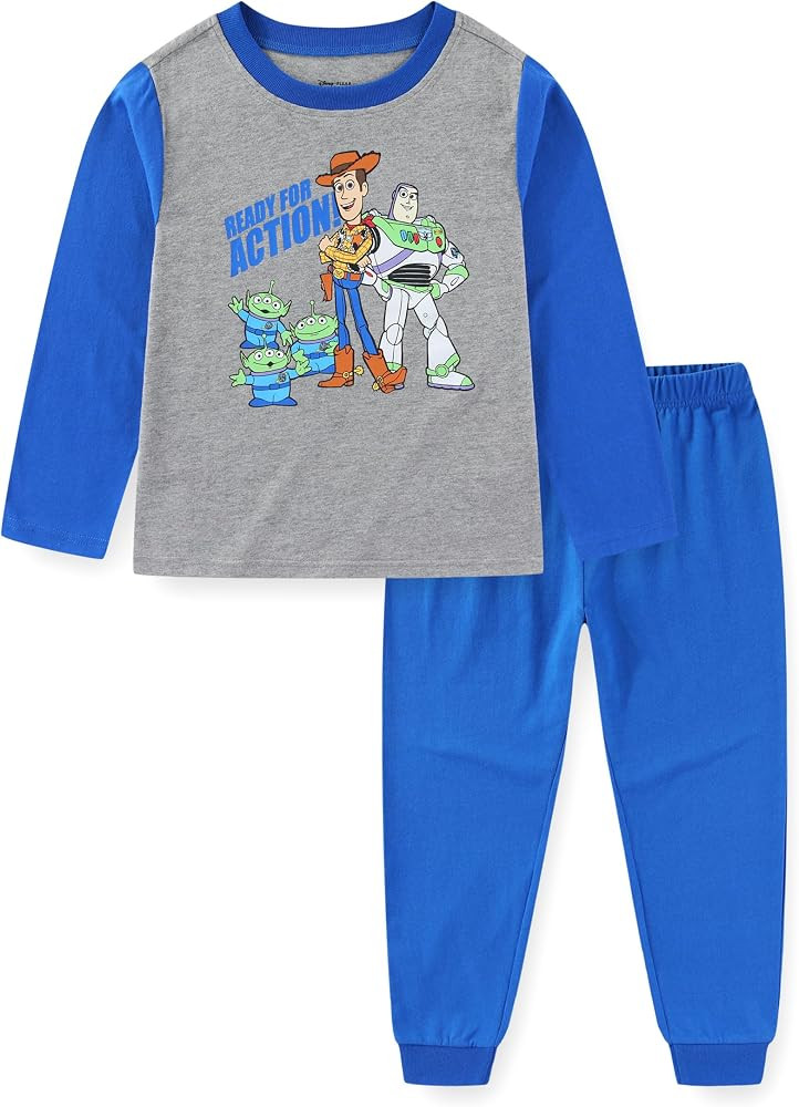 Disney Toy Story Buzz Lightyear, Woody and Aliens Boys Long Sleeve Shirt and Pants Set for Toddle... | Amazon (US)