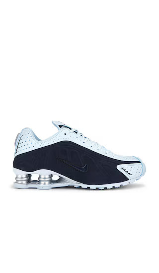 Shox R4 SE 2 Sneaker in Imperial Purple, Celestine Blue, Black & Metallic Silver | Revolve Clothing (Global)