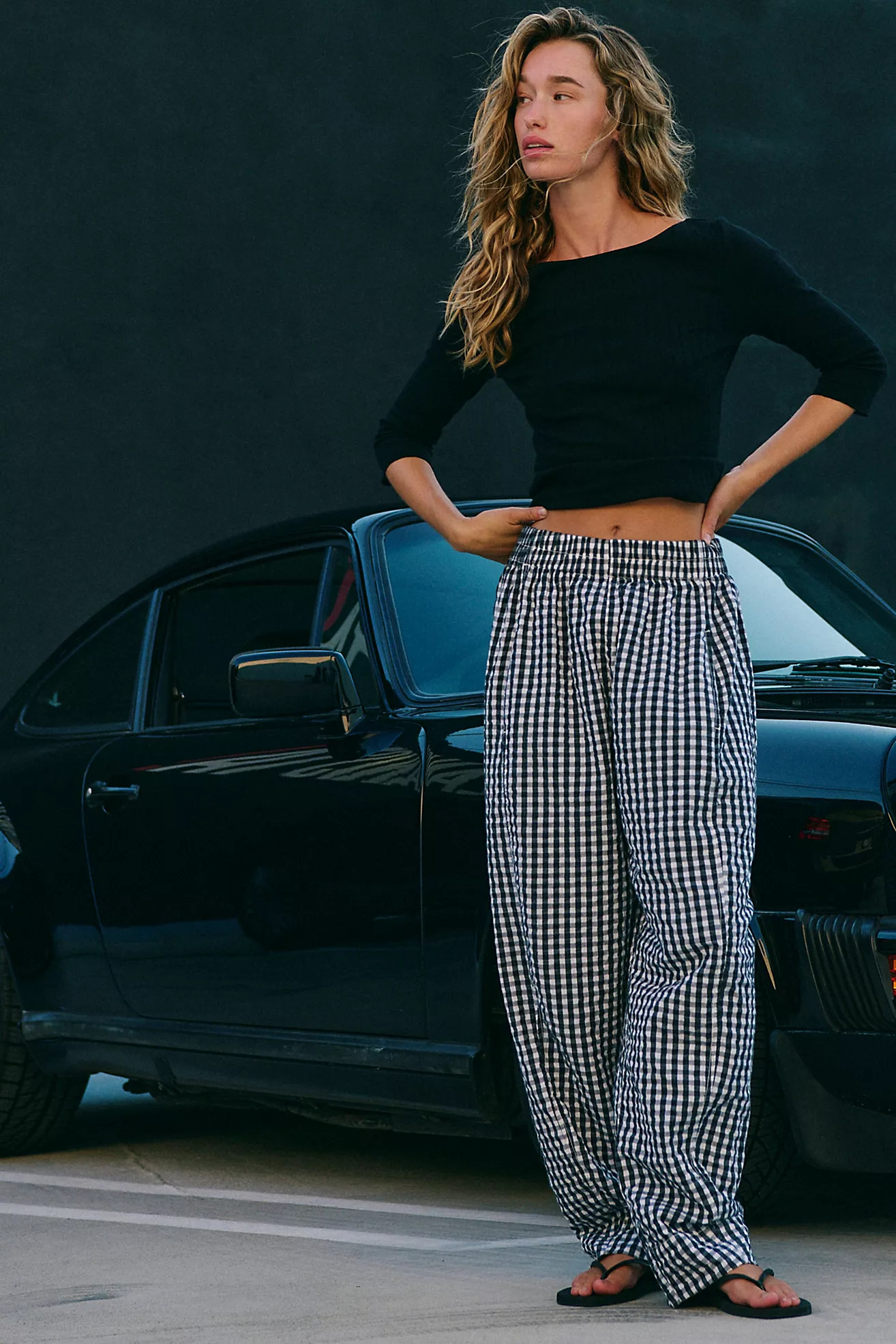 Preppy Poplin Gingham Trousers | Free People (UK)