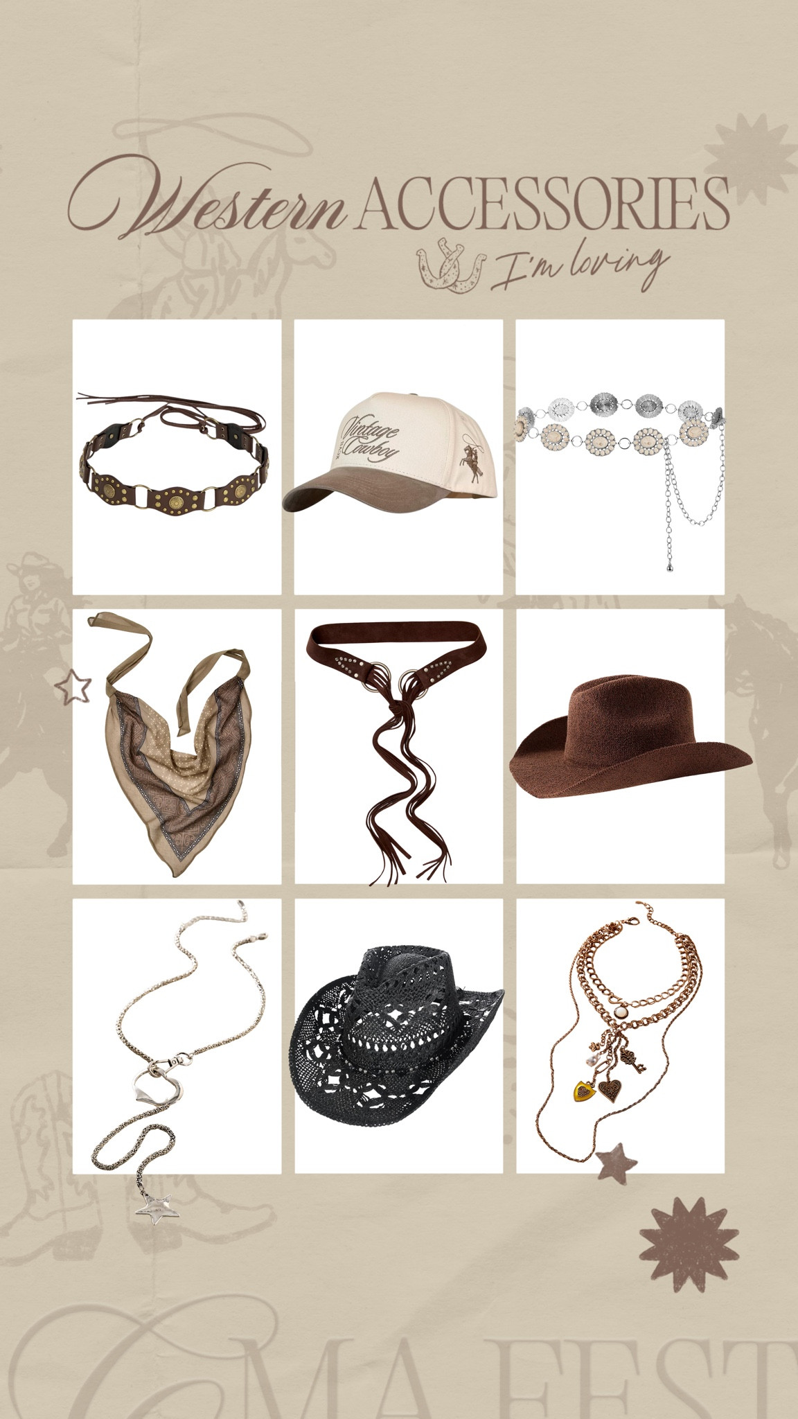 Accessories for your next country concert🤠🤎