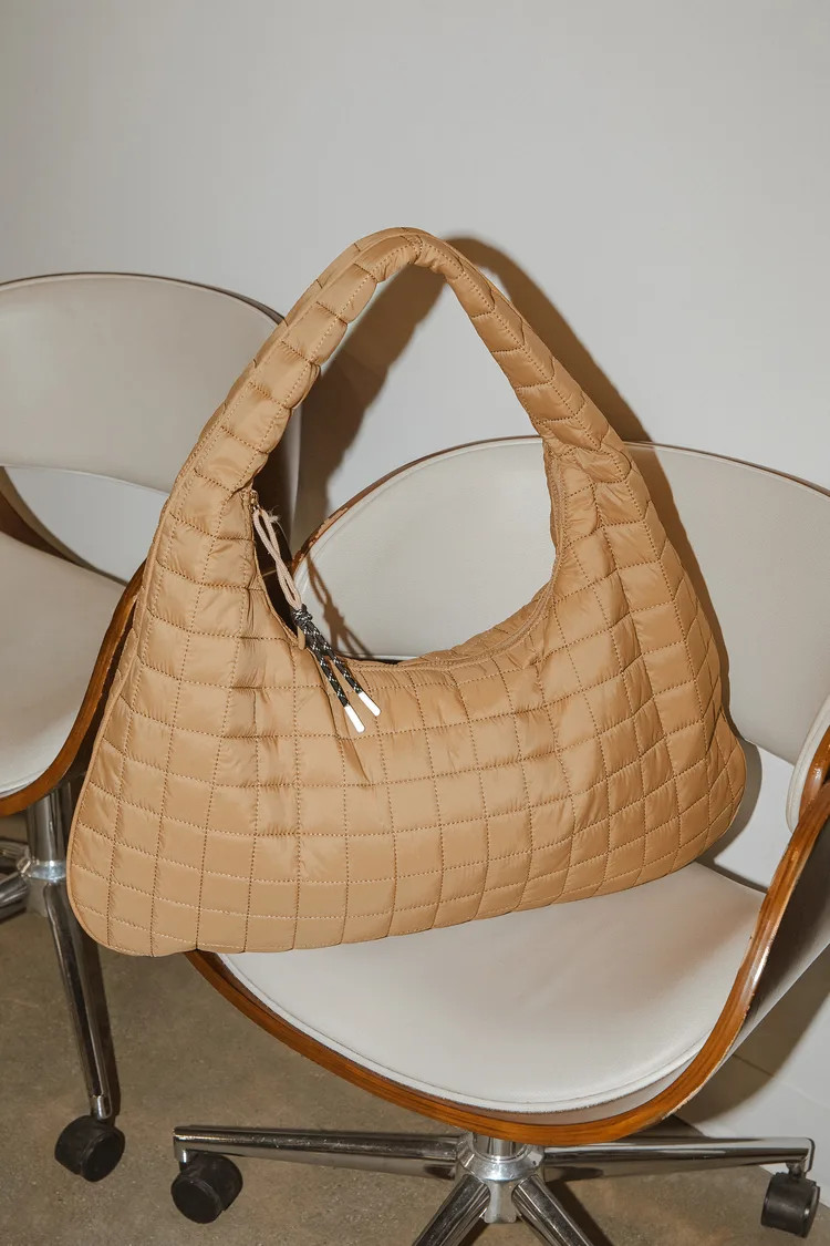 Ezra Tan Quilted Nylon Tote | Lulus (US)