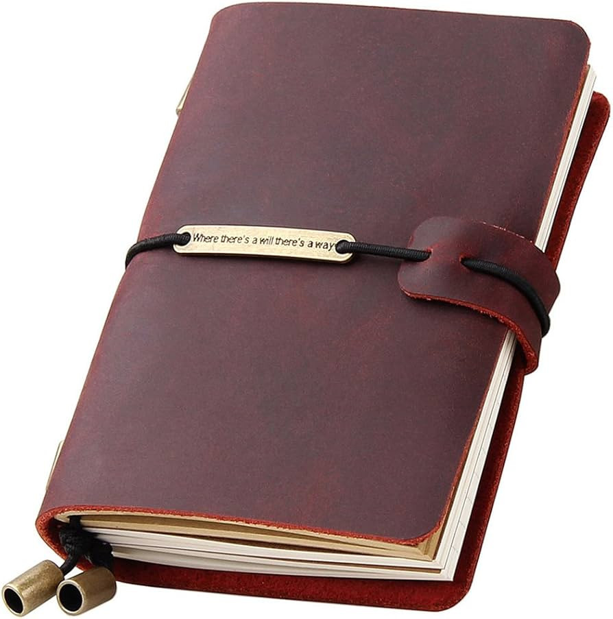 Robrasim Refillable Handmade Travelers Notebook, Leather Travel Journal Notebook for Men & Women,... | Amazon (US)