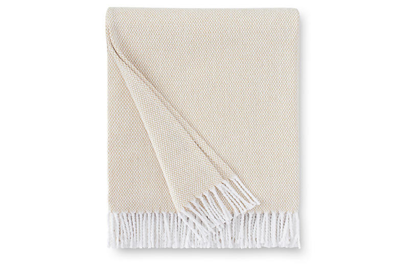 Terzo Cotton Throw, Sand | One Kings Lane
