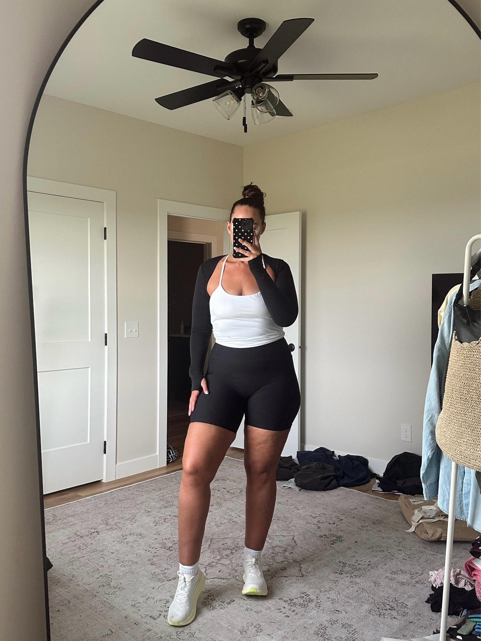 Workout OOTD @dickssportinggoods 

Wearing a Large in everything ✨

Midsize workout outfit, tall girl activewear, black biker shorts outfit, women’s gym outfit, athleisure outfit inspiration, affordable workout clothes, mom workout outfit, summer activewear, size 14 workout outfit

#LTKTall #LTKMidsize #LTKActive