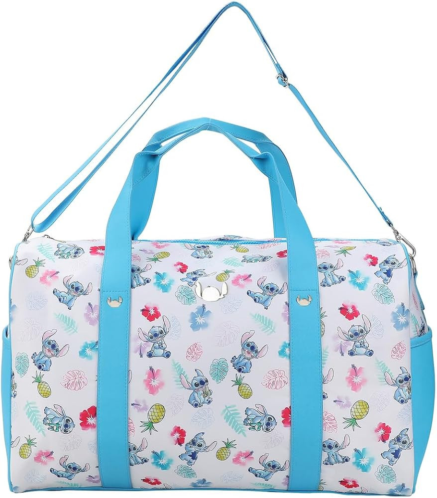 Disney Stitch Tropical Watercolor Print White 18" Duffle Bag | Amazon (US)