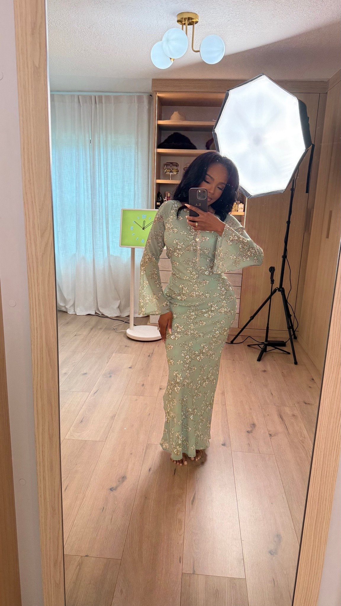 Hi babes ✨ Scroll to shop this romantic floral dress moment 🌿

This soft sage floral maxi is one of those timeless feminine pieces that instantly makes you feel elegant and put together. The delicate floral print, flattering fitted silhouette, and subtle sleeve detail give it such an elevated look while still feeling effortless and easy to wear. Definitely the kind of dress that always gets compliments.

Perfect for weddings, baby showers, brunch, church, vacation dinners, spring events, or date nights.

📏 Measurements: 5’4” | 140 lbs | 34D | 27 | 40  
Wearing size Small

Floral maxi dress, wedding guest dress, feminine spring outfits, elegant dresses for women, sage green dress, romantic outfit ideas, classy style inspiration, modest chic fashion, vacation dinner dresses, spring wedding outfits, elevated feminine fashion, floral occasion dresses

Follow me on Instagram and YouTube @kirasfashionfinds

#LTKootd #LTKgrwm #LTKPetite

Comment SHOP below to receive a DM with the link to this post on my LTK ⬇ https://liketk.it/6cZTE