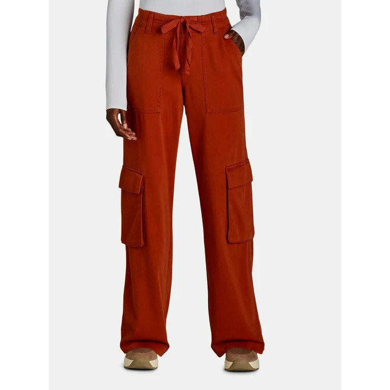 Time and Tru Women's Drawstring Cargo Pants, Sizes 2-20 | Walmart (US)