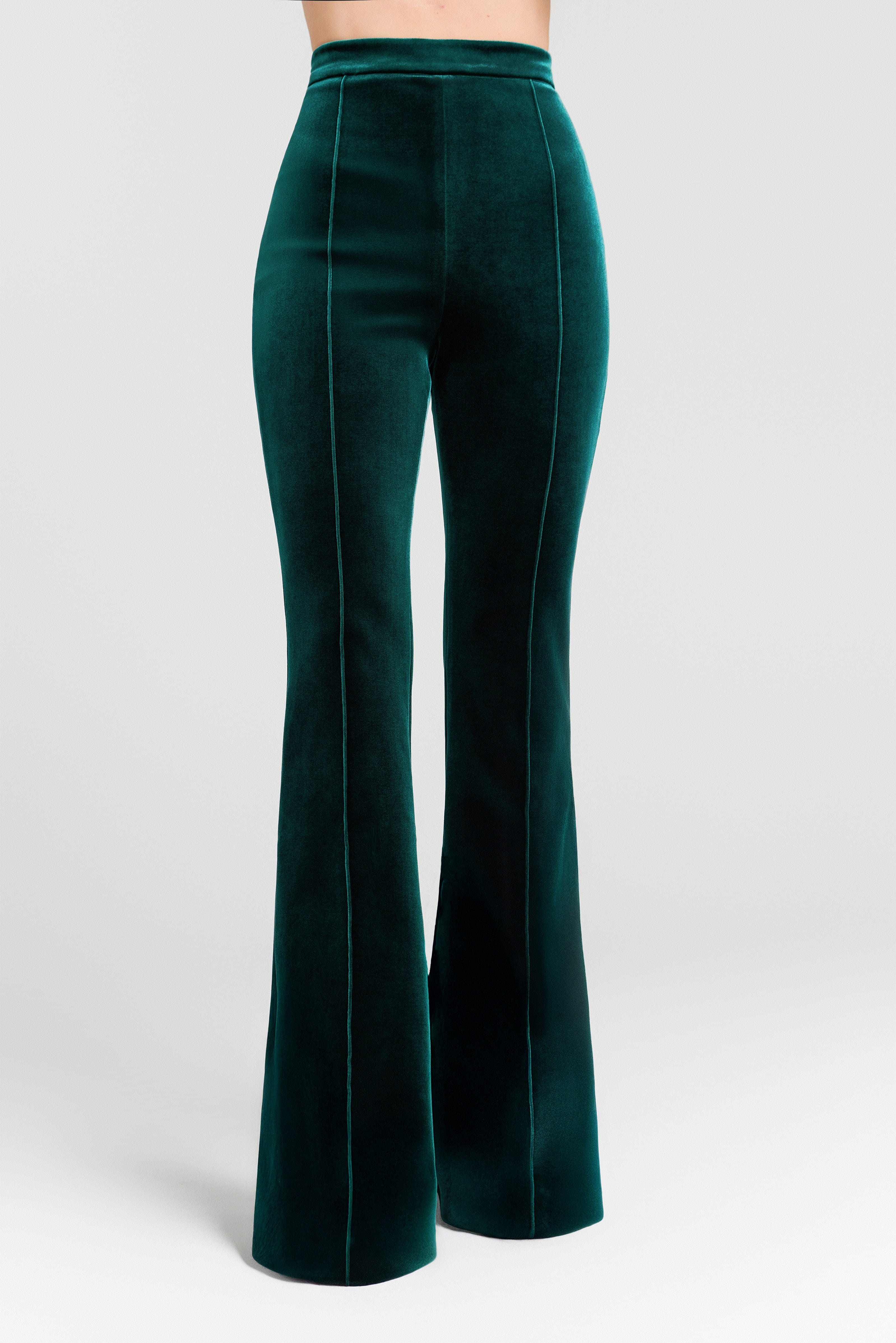 Beatrice Green Trousers | Nadine Merabi