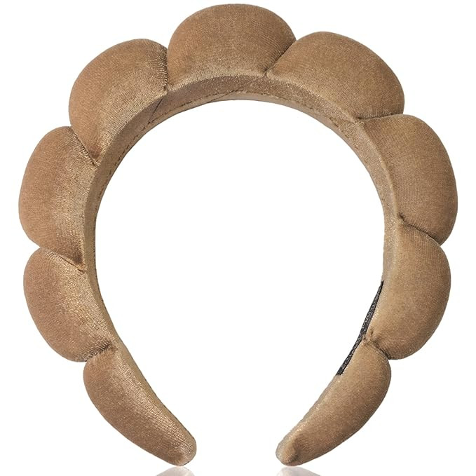 Ayesha Brown Spa Headband for Washing Face Sponge Makeup Headbands Skincare Headband Soft Hair ba... | Amazon (US)