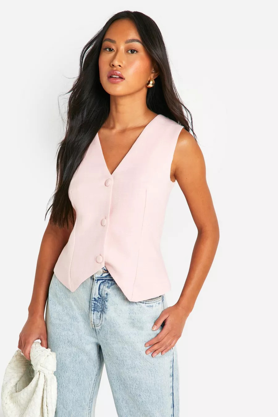 Textured Tailored Woven Waistcoat | Boohoo.com (UK & IE)
