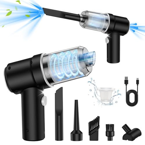Handheld Cordless Car Vacuum, 3 in 1 Cleaner & Air Duster Blower & Hand Pump, 9000Pa High Power Mini Portable Dry Vacuum With LED Light for Car, Home, Pet | Amazon (US)