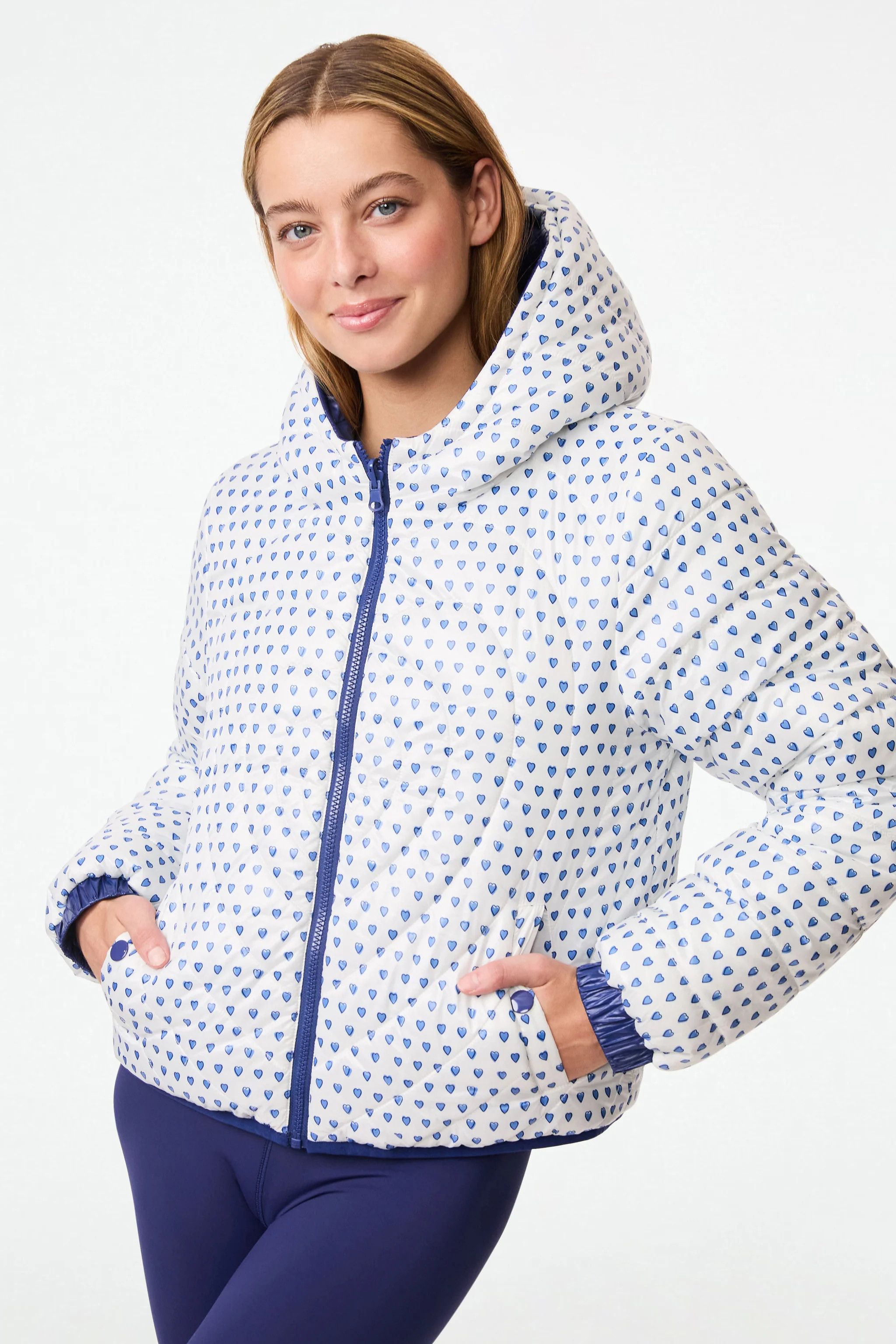 Hearts Reversible Puffer Jacket | Roller Rabbit | Roller Rabbit