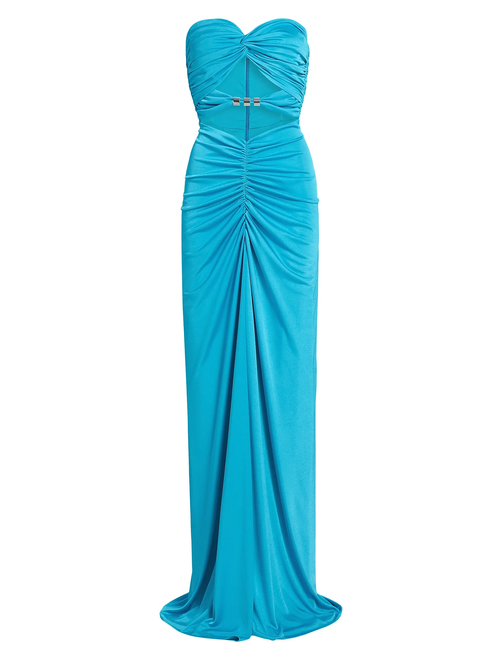Et Ochs Corinne Ruched Cut-Out Gown | Saks Fifth Avenue | Saks Fifth Avenue