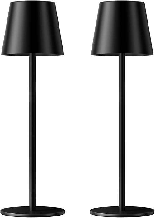 Kakanuo Cordless Table Lamp Rechargeable Black - KK 2 Pack 5000mAH Battery Operated Lamp for Coun... | Amazon (US)