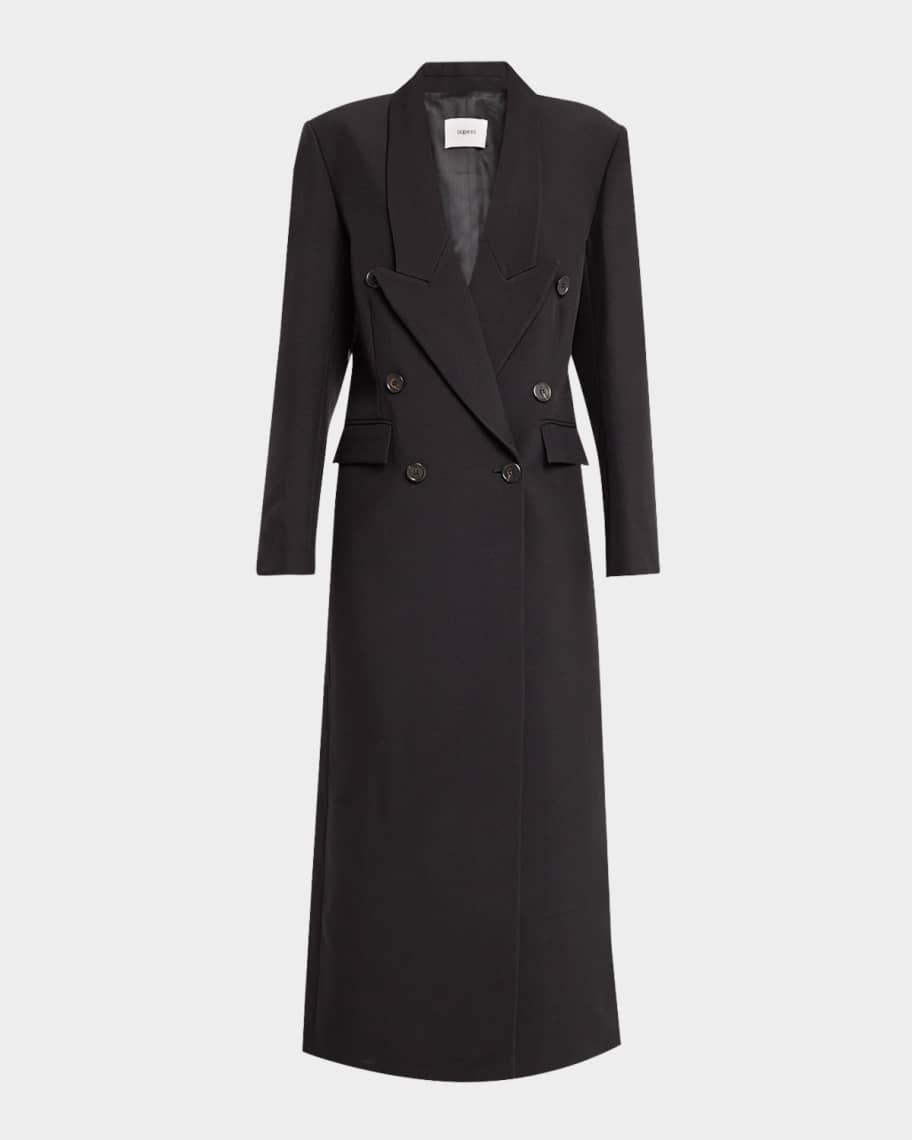 Coperni Long Double-Breasted Overcoat | Neiman Marcus