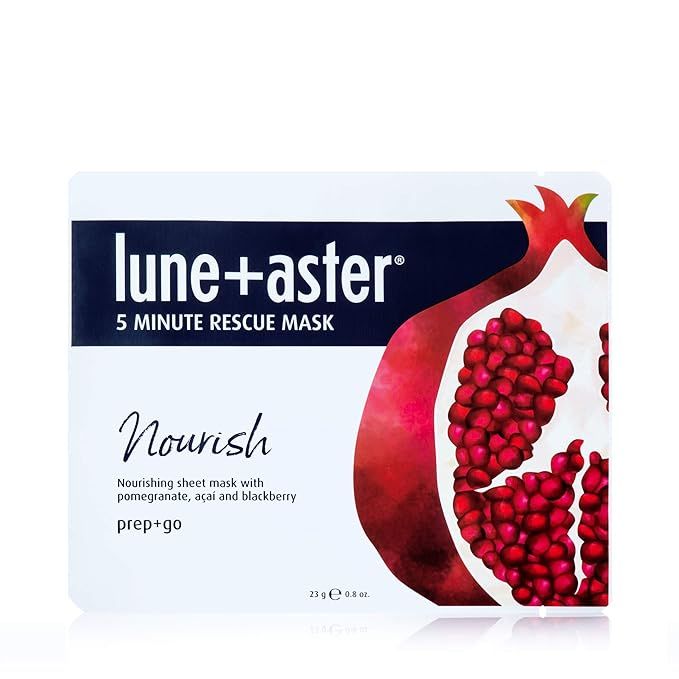 Lune+Aster 5 Minute Rescue Mask - Nourish - Nourishing sheet mask helps to fight the signs of pre... | Amazon (US)