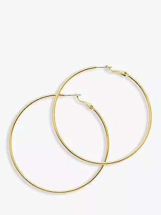 Melissa Odabash Large Hoop Earrings, Gold | John Lewis (UK)