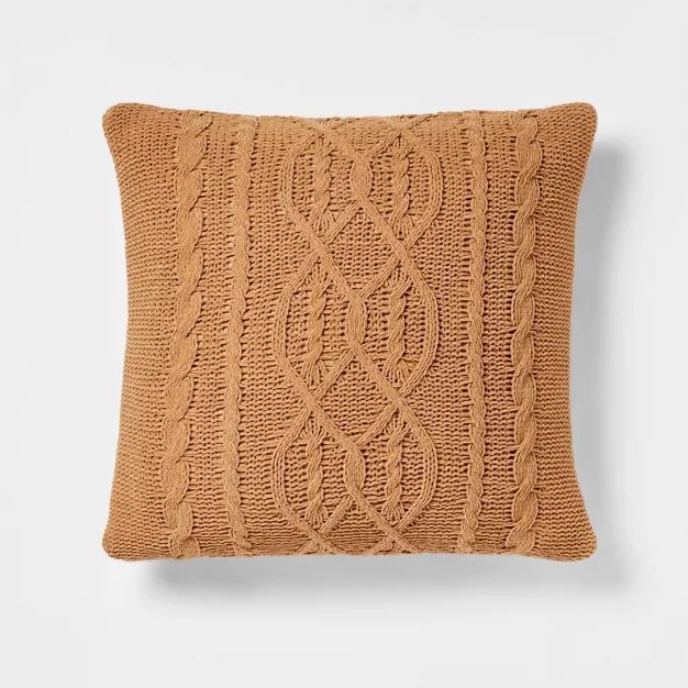 Oversized Cable Knit Chenille Throw Pillow - Threshold™ | Target