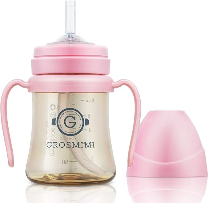 GROSMIMI Spill Proof no Spill Magic Sippy Cup with Straw with Handle for Baby and Toddlers, Custo... | Amazon (US)