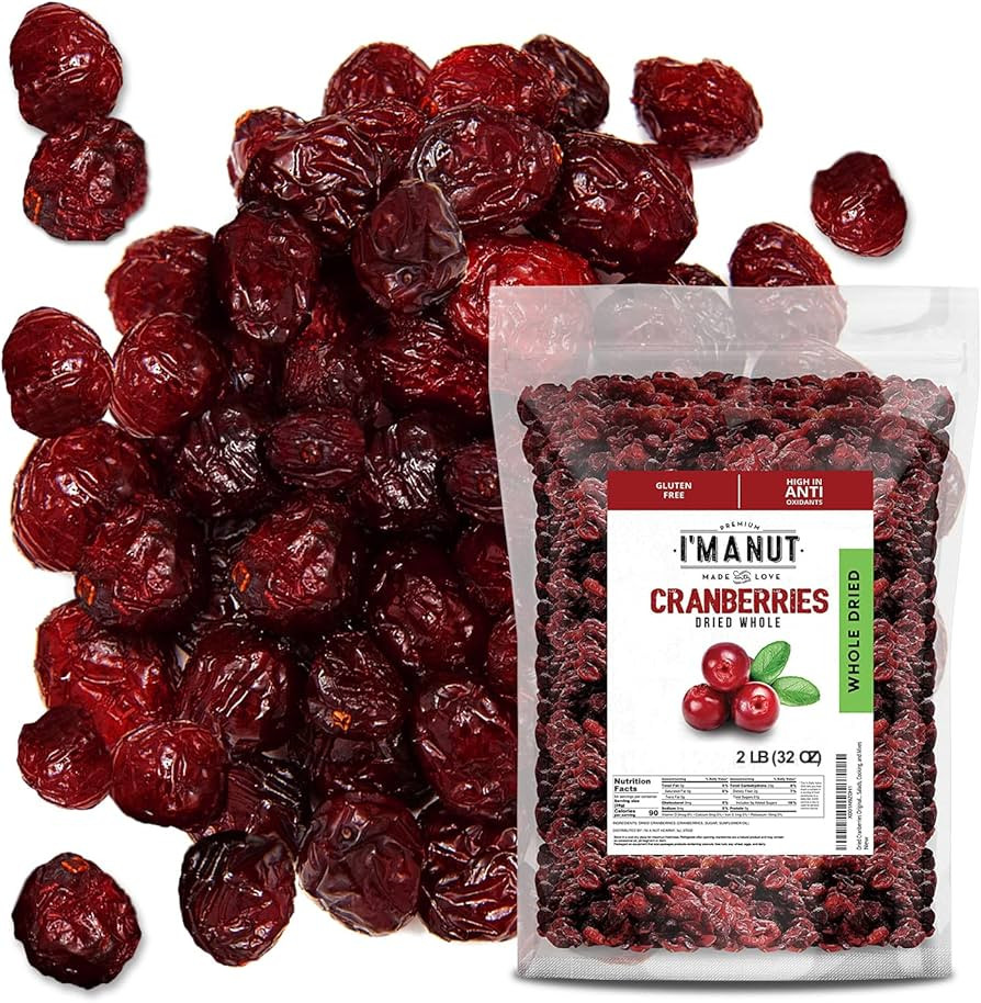 Dried Cranberries Original 2 Pound (32 oz) Batch Tested Gluten & Peanut Free | Resealable Bag | H... | Amazon (US)