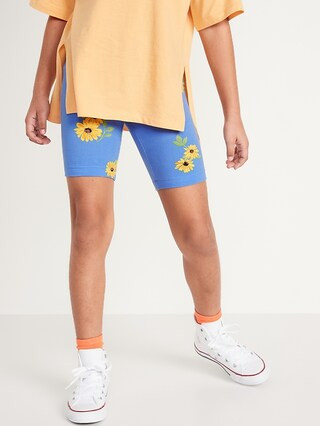 Printed Long Biker Shorts for Girls | Old Navy (US)