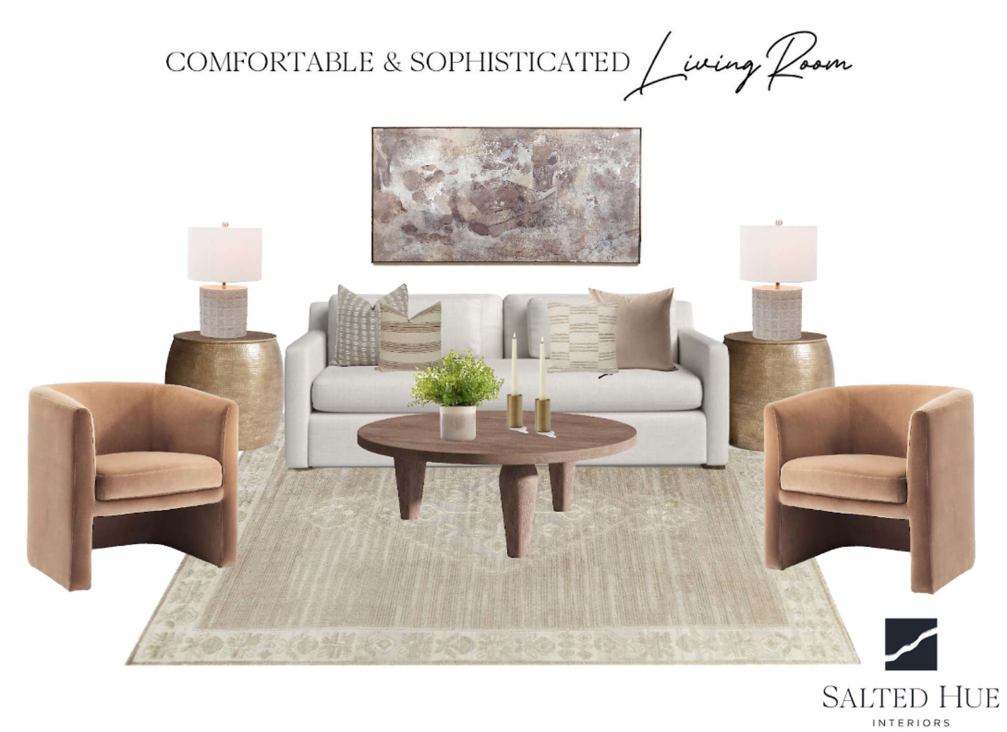 living room, rug, coffee table, round coffee table, sofa, plants, lamps, end tables, chairs, wall art, comfortable living room, pillows, barrel chair, candlesticks

#LTKhome #LTKstyletip