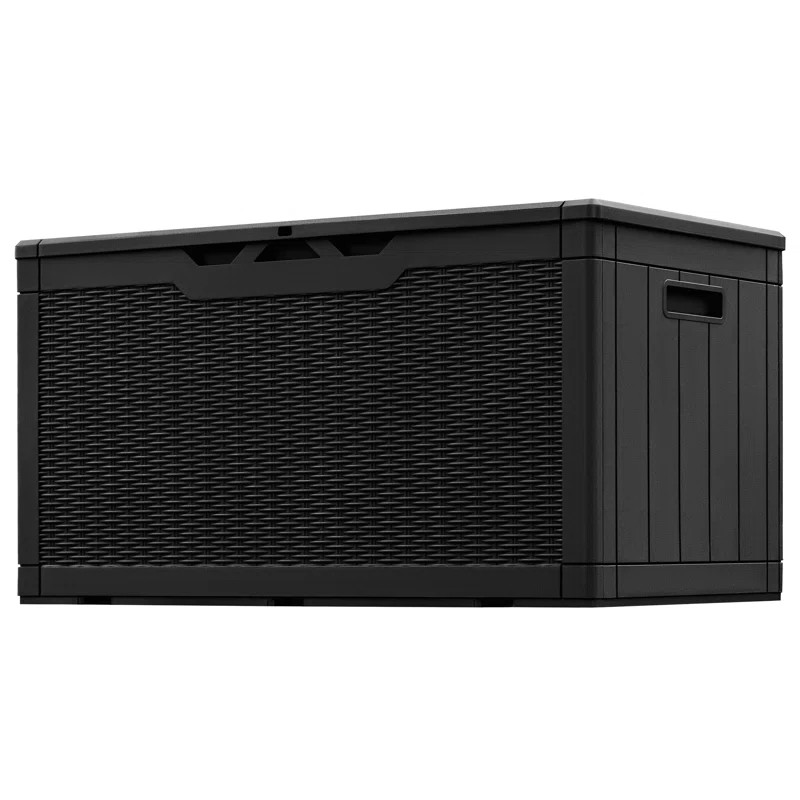 Furmax 100 Gallon Plastic Lockable Deck Box in Black & Reviews | Wayfair | Wayfair North America