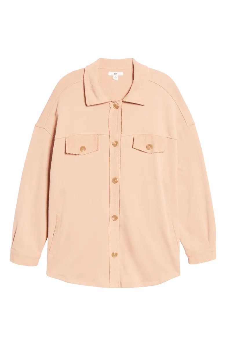 Oversize Cotton Blend Shirt Jacket | Nordstrom