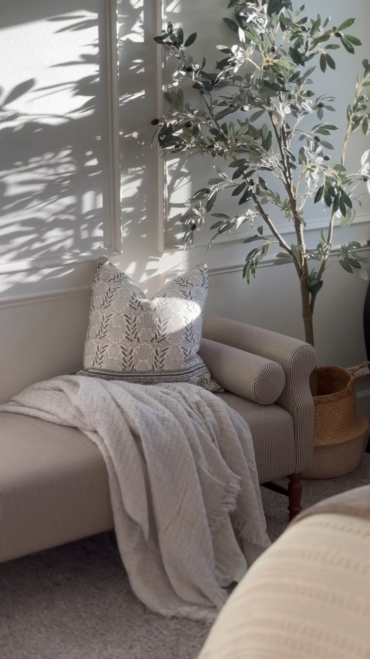 This bench has been in our room now for a few months, and I am still so obsessed with it! The prettiest stripe, rolled arms, and antique style frame. A timeless favorite! 

#LTKHome #LTKStyleTip