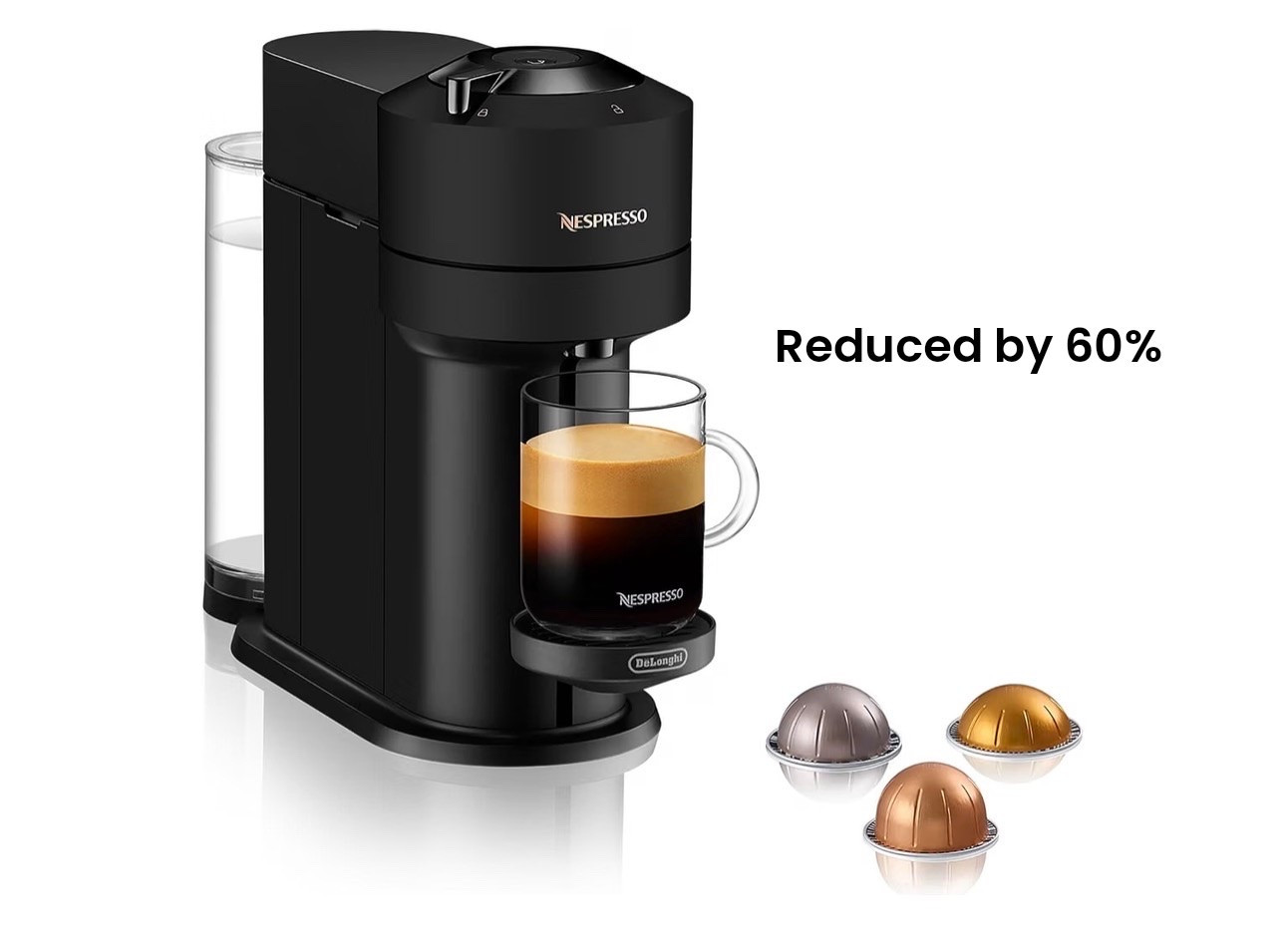 This fab coffee machine is sleek, compact and easy to clean. 
Today it’s down by 60%
AD