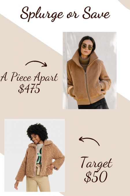 Splurge or save 
Jacket 
Sherpa coat 
Sherpa jacket 
Target 

#LTKunder100 #LTKtravel #LTKstyletip
