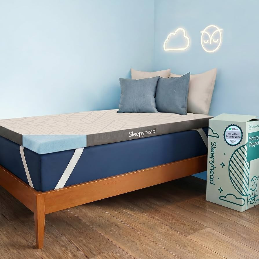 Sleepyhead Full Size Mattress Topper 3 Inch for College Dorm, Cooling Gel Memory Foam, Pressure R... | Amazon (US)