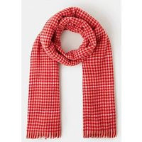 Accessorize Houndstooth Blanket Scarf - Red | Very (UK)