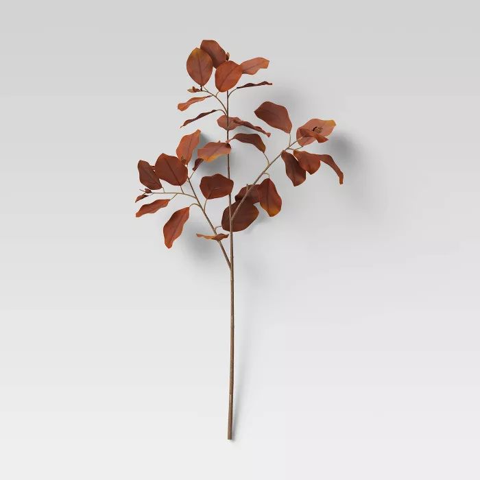 28" Artificial Silver Dollar Spray Leaf Stem Brown - Threshold™ | Target