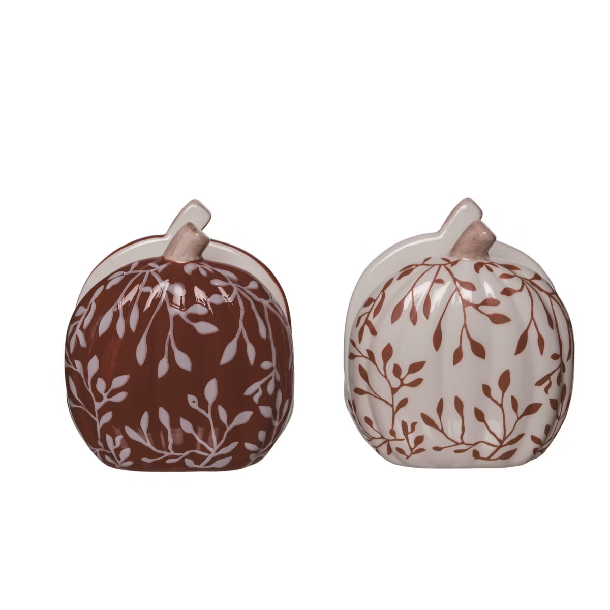 Transpac Ceramic Pumpkin w/Vine Motif Sponge/Napkin Holder Set 2 Fall/Harvest Home Decorations | Target