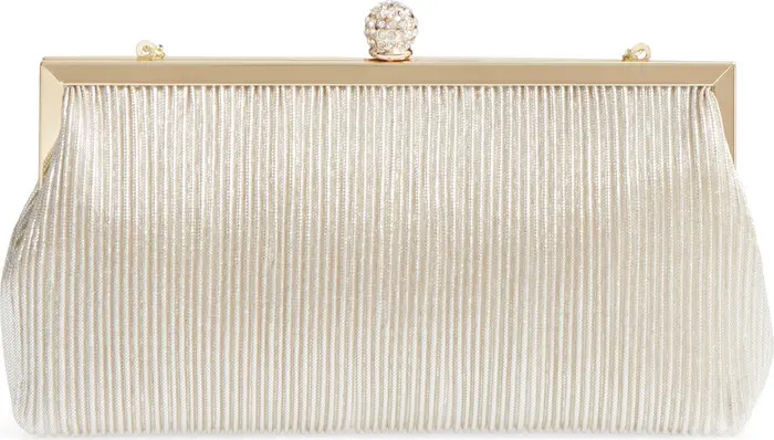 Aneka Pleated Shine Clutch | Nordstrom