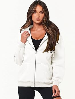 ANRABESS Women's Oversized Zip Up Hoodies Sweatshirts Y2K Clothes Teen Girl Fall Casual Drawstrin... | Amazon (US)