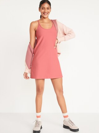 Sleeveless PowerSoft Performance Racer-Back Mini Swing Dress for Women | Old Navy (US)